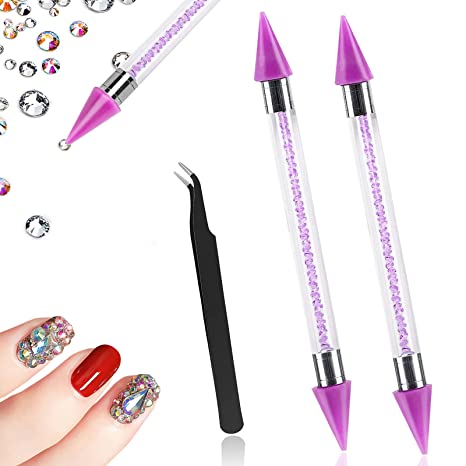 Nail Rhinestones Picker Dotting Pen, Upgrade Dual-Ended Wax Pencil