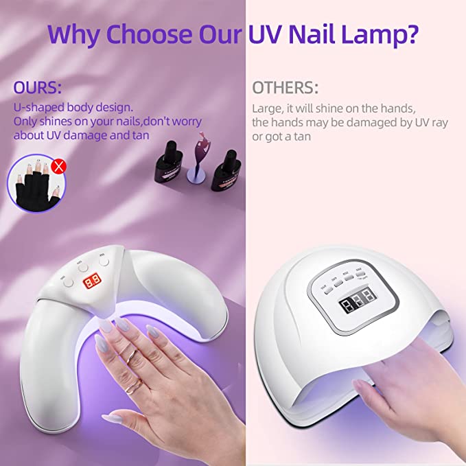 CANVALITE LED Nail Lamp LED Nail Light for Gel Nails Hand Skin