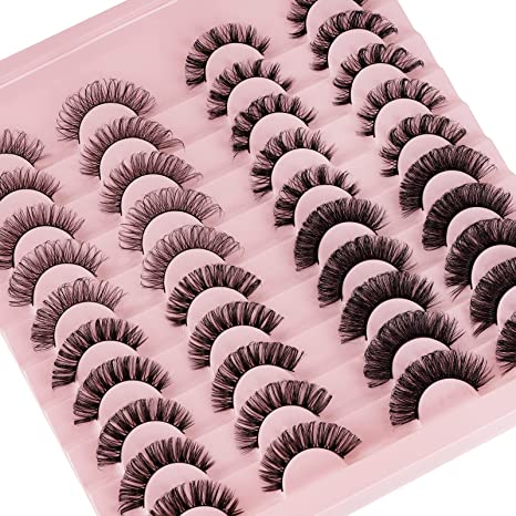 Russian Strip Lashes D Curl False Eyelashes 3D False Lashes 20 Pairs by Canvalite