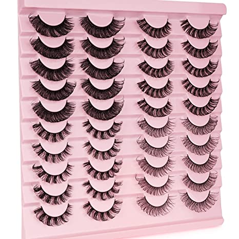 Russian Strip Lashes D Curl False Eyelashes 3D False Lashes 20 Pairs by Canvalite